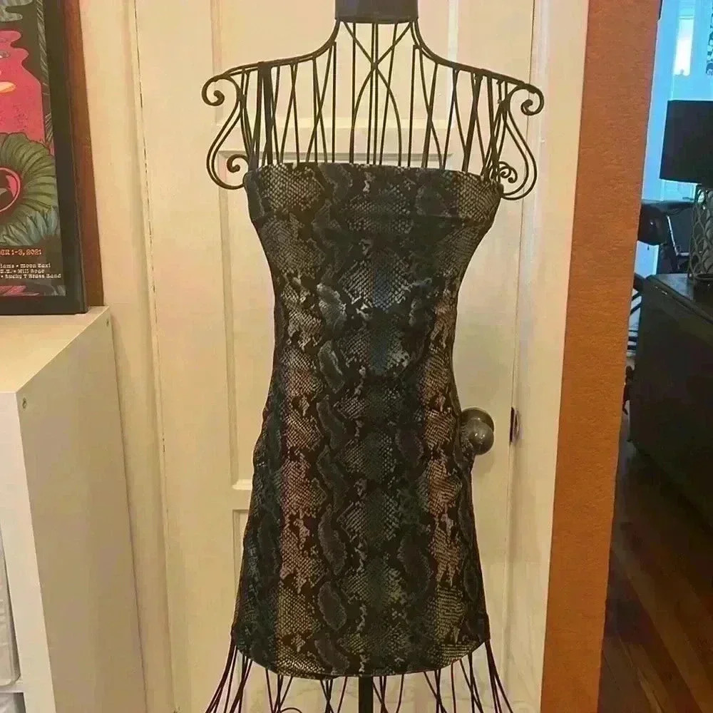 I.AM.GIA Snakeskin Print Dress-Sz XS